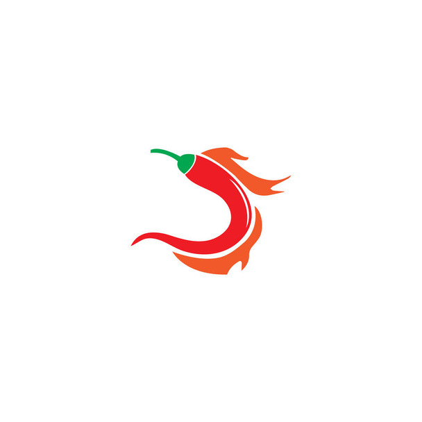 Chili Logo Şablonu Sembol Vektörü Simgesi Simgesi - Vektör, Görsel