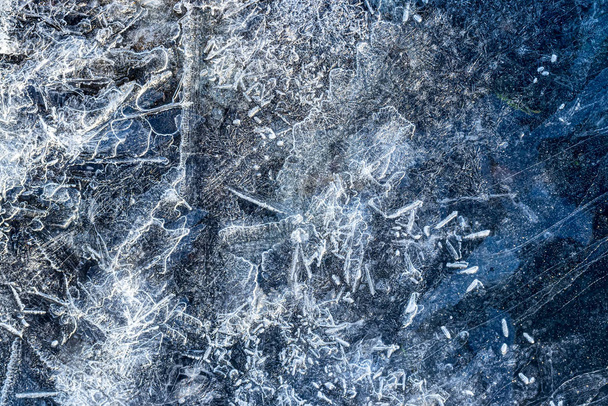 Texture of ice in the winter. Abstract background for design, ph - Photo, Image