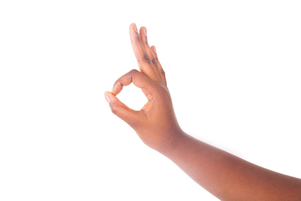 Hand sign isolated on white background - Photo, image