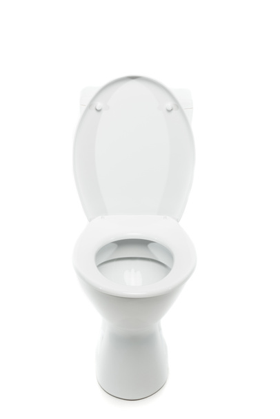cuvette de toilette propre en céramique isolée sur blanc
 - Photo, image