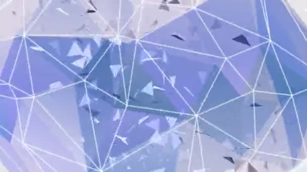 abstrakte blaue Dreieck Vektor Hintergrund. - Filmmaterial, Video
