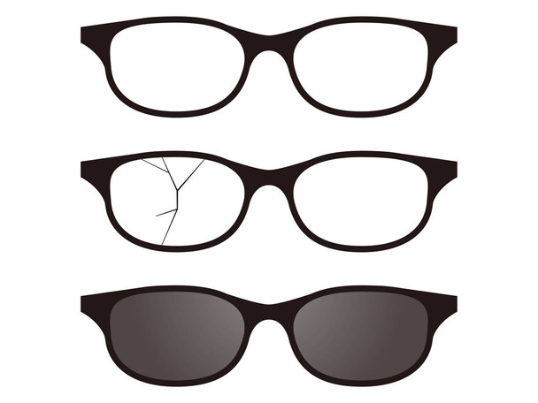 Juego de ilustración de gafas y gafas de sol
 - Vector, imagen