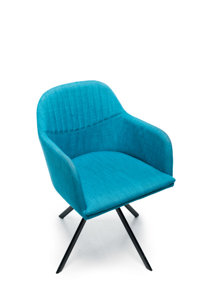 comfortable blue modern armchair isolated on white - Фото, зображення