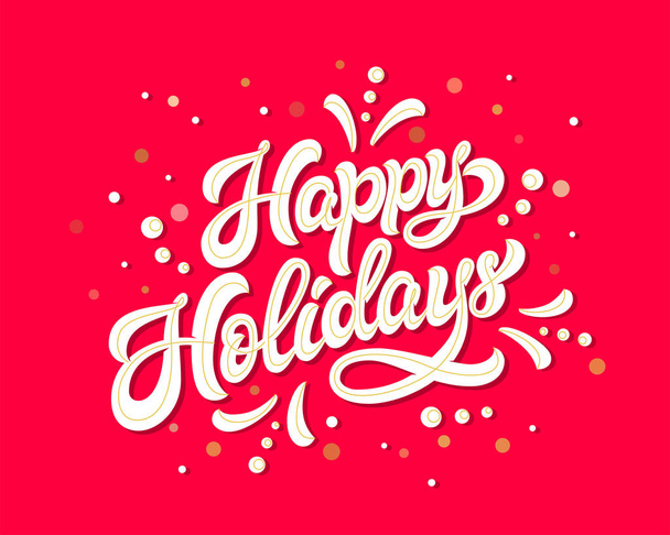 Happy Holidays greeting card - Vector, Image