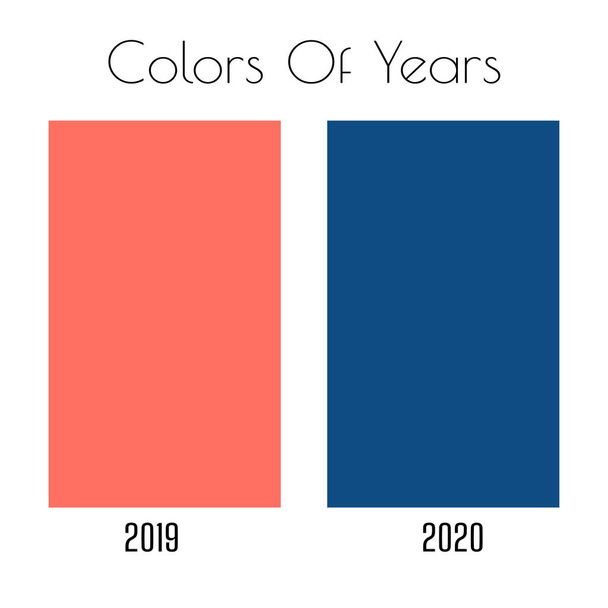 2019 ve 2020 yıllarının renkleri yaşayan mercan ve klasik mavi - Fotoğraf, Görsel