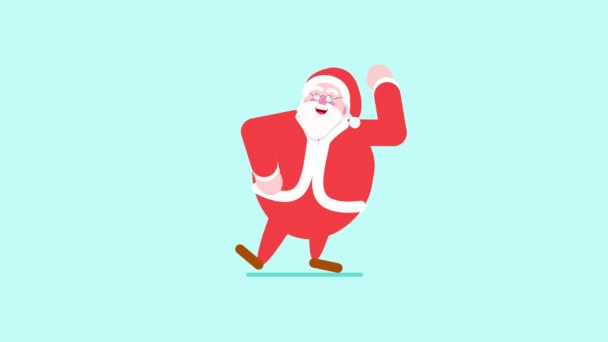 Grafische Animation des Weihnachtsmanntanzes - Filmmaterial, Video