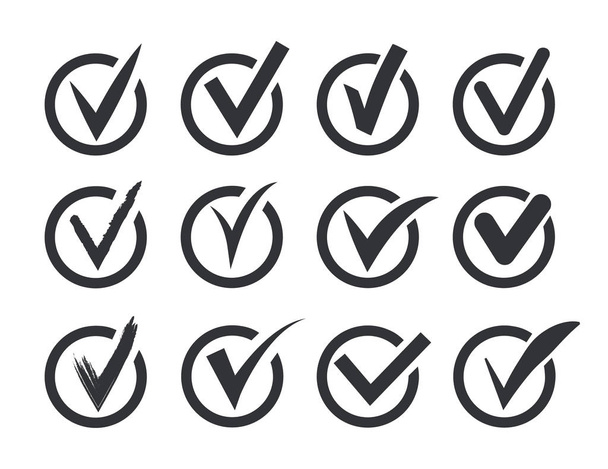Set of check marks. Vector collection - Vector, Image