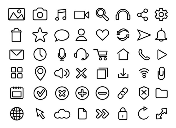 Set of user interface icons. Web icons for APPS - Vector, Image