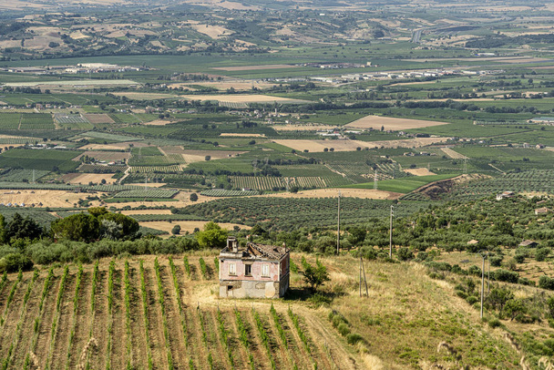 イタリアのカラブリア州の夏の風景、 Castrovillari近く - 写真・画像