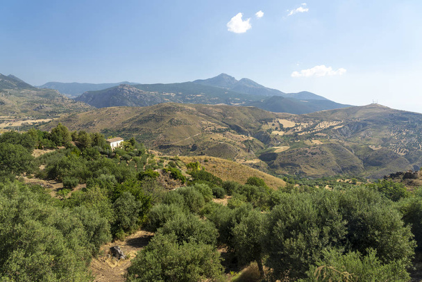 Zomer landschap in Calabrië, Italië, vlakbij Castrovillari - Foto, afbeelding