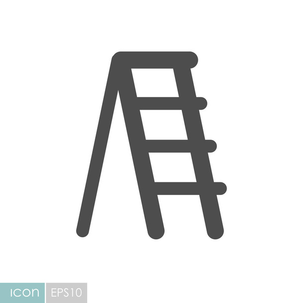 Žebřík, štafle, schodišťové ploché vektorové ikony - Vektor, obrázek