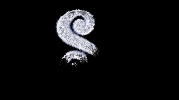 Geanimeerde vorst ijs winter lettertype met aparte alpha kanaal, het karakter: S - Video