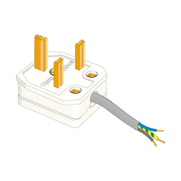 plugs ícone, ilustração vetorial em um branco
 - Vetor, Imagem