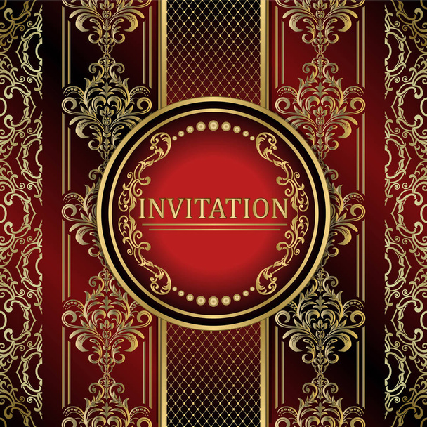 Elegant invitation cards. Vector illustration. Islam, turkish, Indian, Arabic. - Vektor, Bild