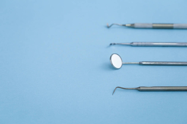 Photo of dental instruments with empty space for text - Photo, Image