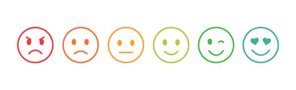 Conjunto de emoticonos con diferentes estados de ánimo. Emoji.
. - Vector, Imagen