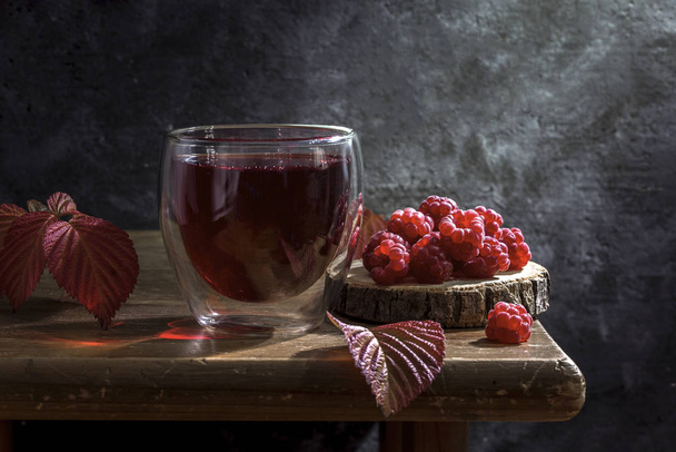 Image with raspberries - Фото, зображення