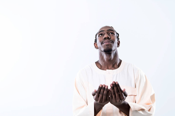 african man pray to Allah - Foto, Imagen