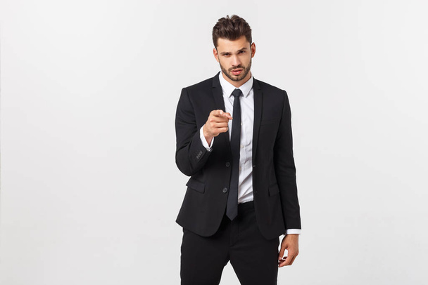 Business Concept - Portrait Handsome Business man confident face. White Background. - Photo, Image