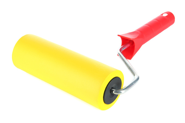 Paint roller isolated on white - Foto, imagen