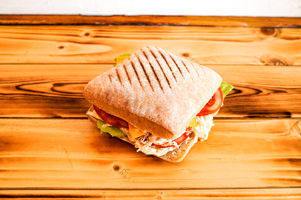 Sandwich on a restaurant table - Zdjęcie, obraz