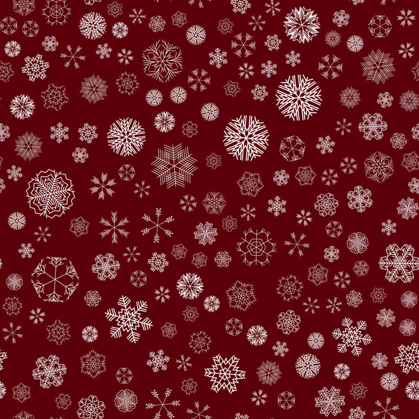 ベクトル冬雪クリスマスシームレスパターン - ベクター画像