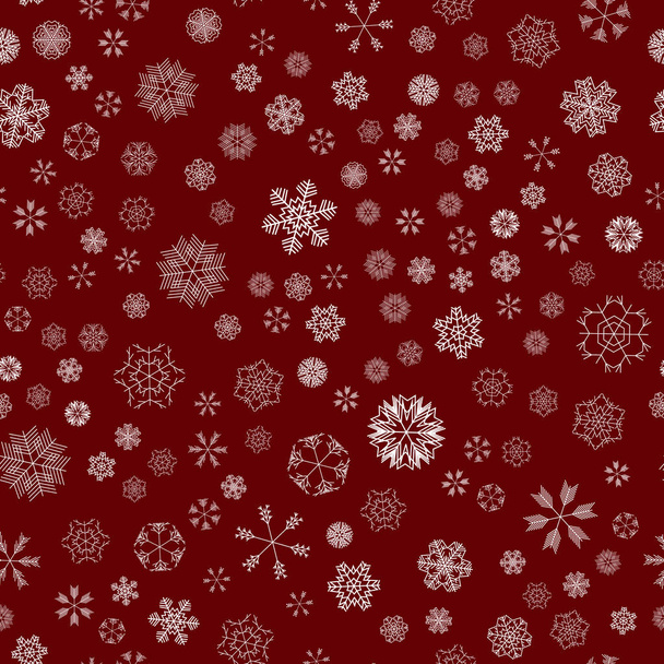 vector winter snow christmas seamless pattern - Vector, Image
