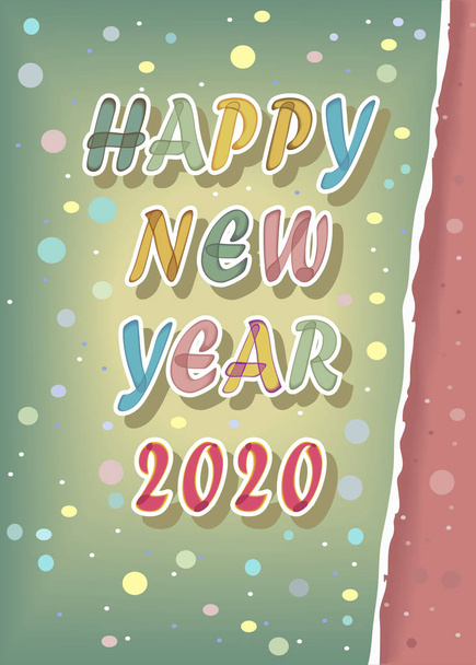 Feliz Año Nuevo 2020. Confetti.
 - Vector, imagen
