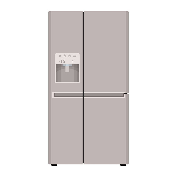 Réfrigérateur moderne réfrigérateur congélateur
 - Vecteur, image