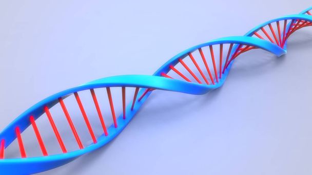 Digitale illustratie van de DNA-structuur. 3d - Foto, afbeelding