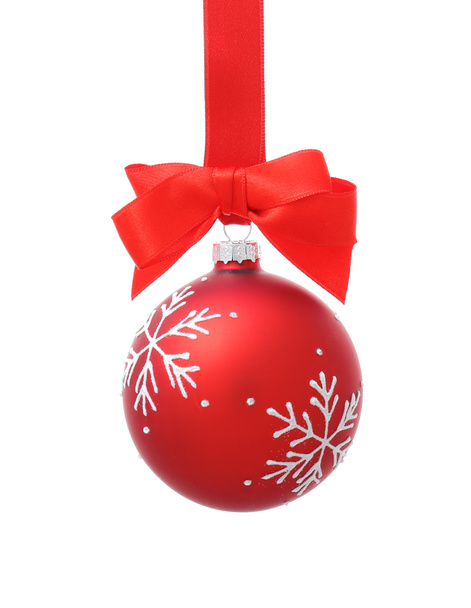 Gyönyörű karácsonyi labda fehér háttér - Fotó, kép