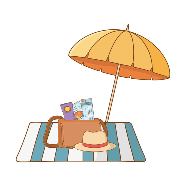 летние каникулы расслабляют иллюстрацию вектора мультфильмов
 - Вектор,изображение