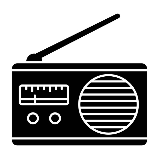 Glyph radio icon design isolated on white background  - Vektor, kép