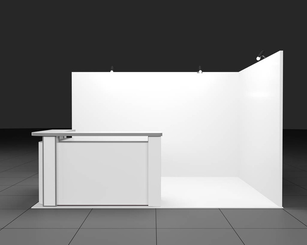 3d renderizar stand exposição stand mockup
 - Foto, Imagem