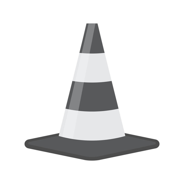 Traffic cone vector icon isolated on white background - Vector, Image