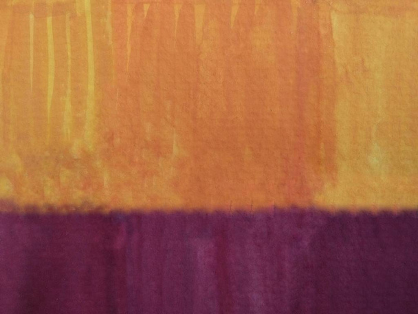 Abstraktní dvoubarevné (oranžové, červené) akrylové pozadí. Moderní umělecké dílo. Štětec hladil obraz. Akrylové barevné pozadí ručně kreslené malby na papíře s kopírovacím prostorem. - Ilustrace - Fotografie, Obrázek