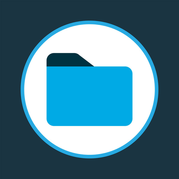Folder icon colored symbol. Premium quality isolated dossier element in trendy style. - Vetor, Imagem