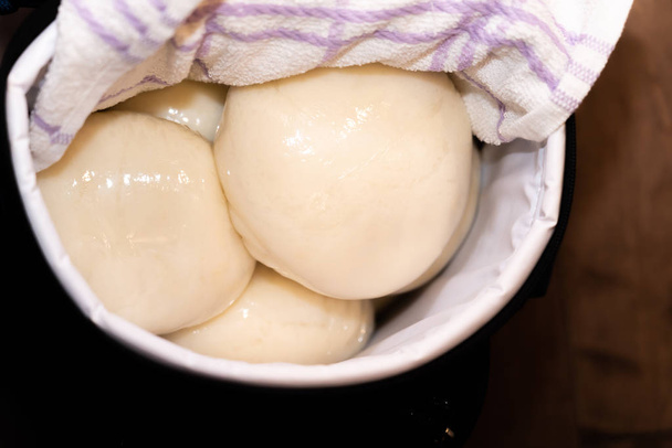 Nigerian pounded yam kept in food warmer before eating - Photo, Image