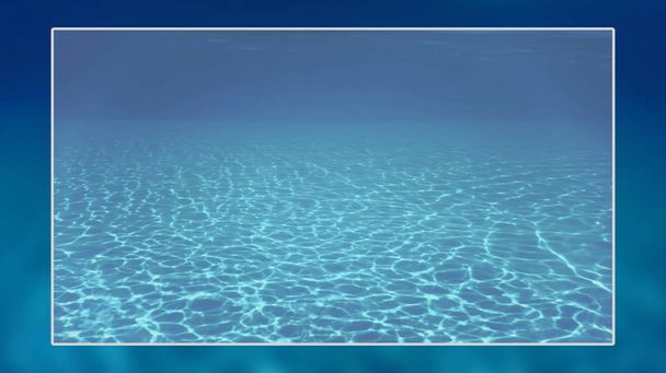 Underwater background white border frame, water surface blank te - Valokuva, kuva