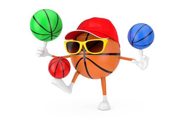 Lindo juguete de dibujos animados Baloncesto bola deportes mascota personaje
  - Foto, Imagen