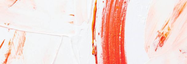 Művészeti absztrakt textúra háttér, narancs akril festék ecset - Fotó, kép