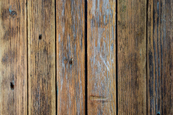 Fondo con listones viejos de madera con rastros de pintura
 - Foto, imagen