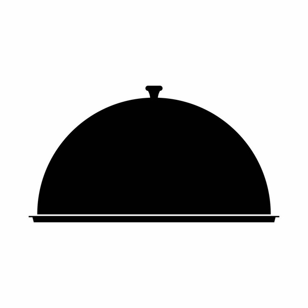 silhouet van de voedselkoepel - Vector, afbeelding