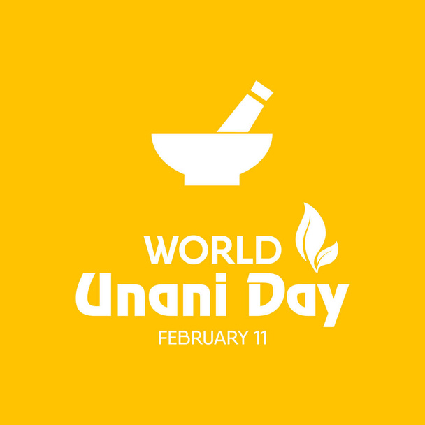 Ilustración vectorial sobre el tema del Día Mundial Unani el 11 de febrero
. - Vector, imagen