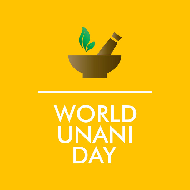 Ilustração vetorial sobre o tema do Dia Mundial da Unani em 11 de fevereiro
. - Vetor, Imagem
