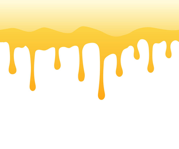 Patrón amarillo brillante con miel. Patrón horizontal sin costuras. Miel vector
. - Vector, imagen