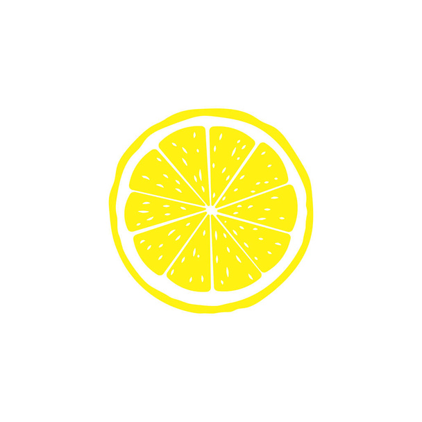 Zitronenscheiben-Vektorsymbol-Illustration auf weißem Hintergrund. Vektor. - Vektor, Bild