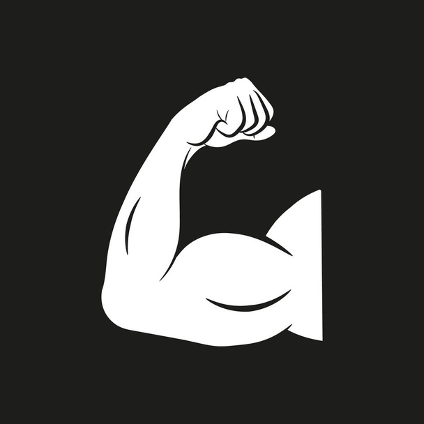 Biceps kar göndör vektor ikon design. Elszigetelt. - Vektor, kép