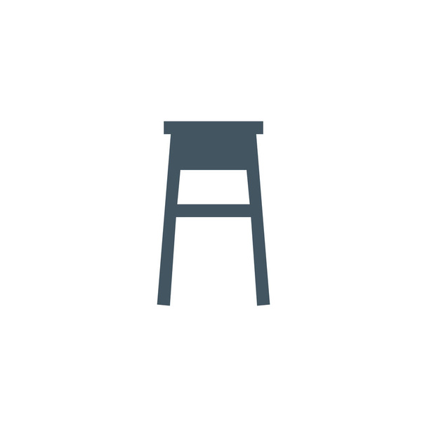 Вектор стула в плоском стиле. Классическая мебель для кухни или гостиной. Изолированные на белом
 - Вектор,изображение