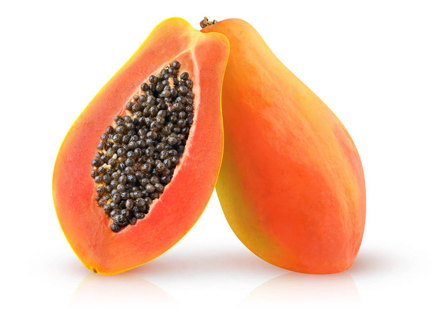 Mitades aisladas de papaya
 - Foto, imagen